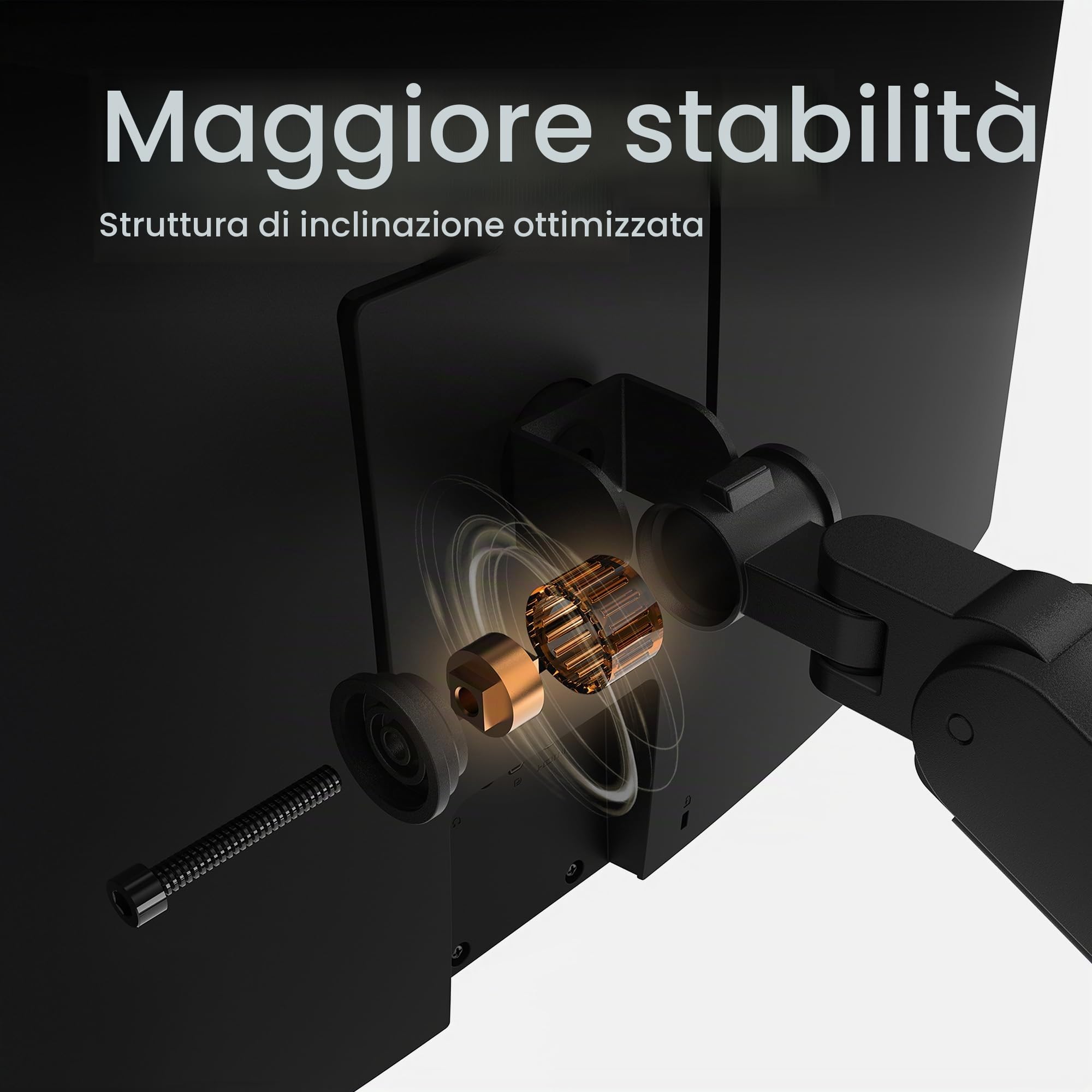 BenQ Ergo Arm BSL01 – Braccio per monitor, regolazione fluida, supporto da scrivania stabile, compatibile VESA (75×75, 100×100), supporta fino a 40" e 11 kg. Spessore scrivania 10~50 mm