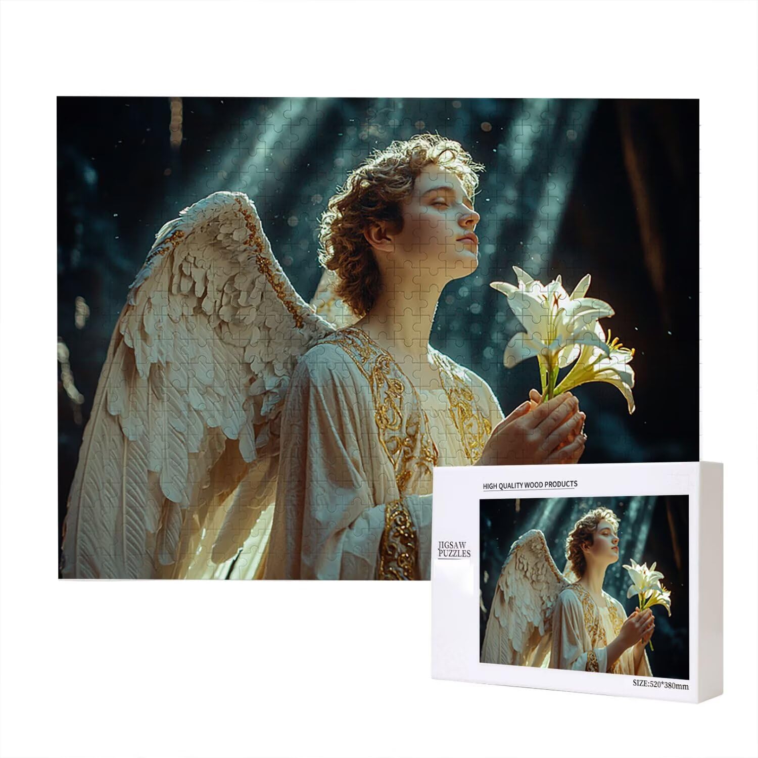Jigsaw Puzzle, 2000 Pezzi Puzzle Classici, Angelo Puzzle Rilassamento Intelligence, Mpossibile Difficile Puzzle Impegnativo per Adulti Puzzle Gioco Familiare, Regalo per Amore Amico fr0-434
