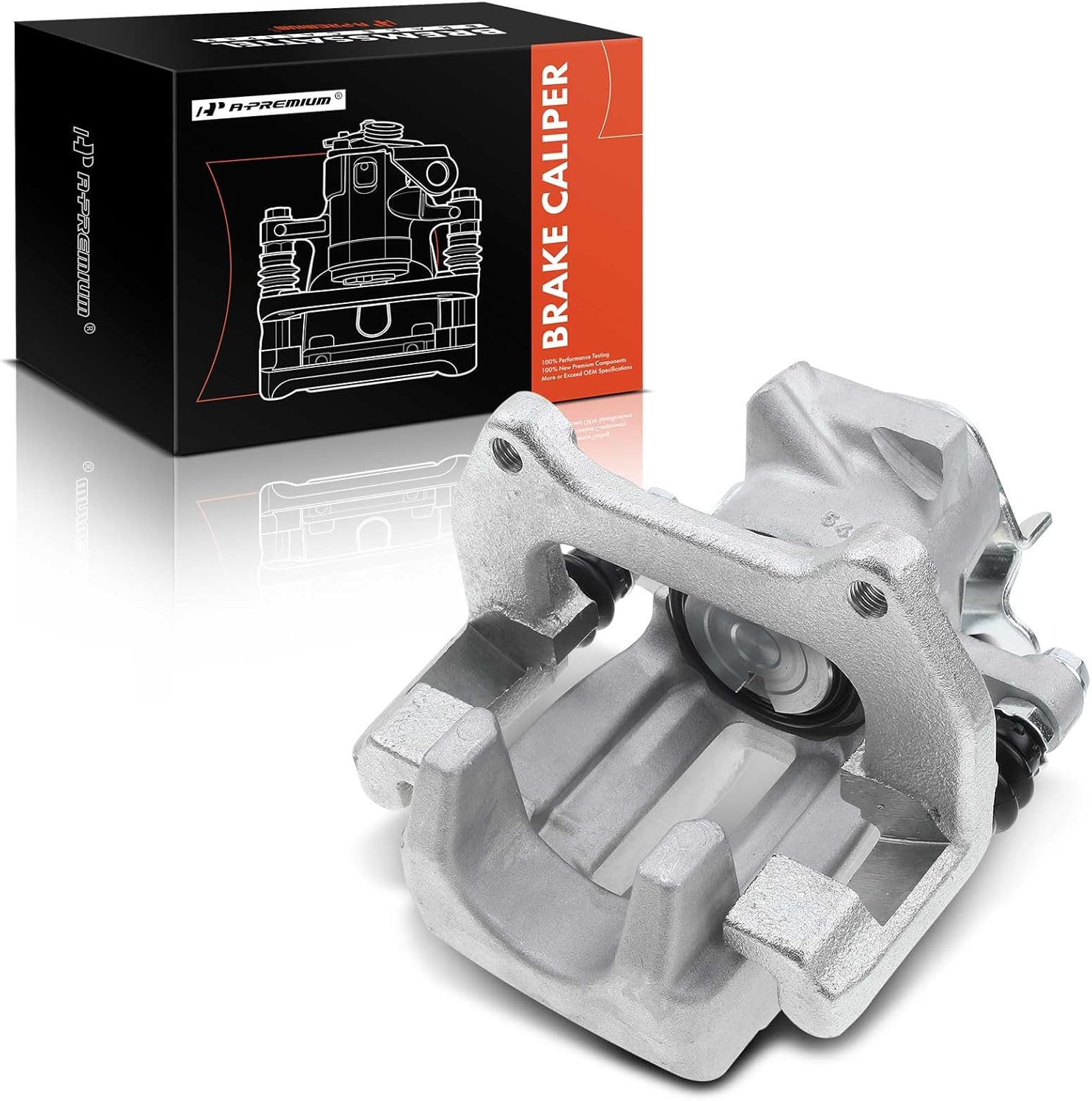 A-Premium Disc Brake Caliper Assembly with Bracket Compatible with Select Audi Models - S4 2000 2001 2002, V6 2.7L - Rear Left Driver Side