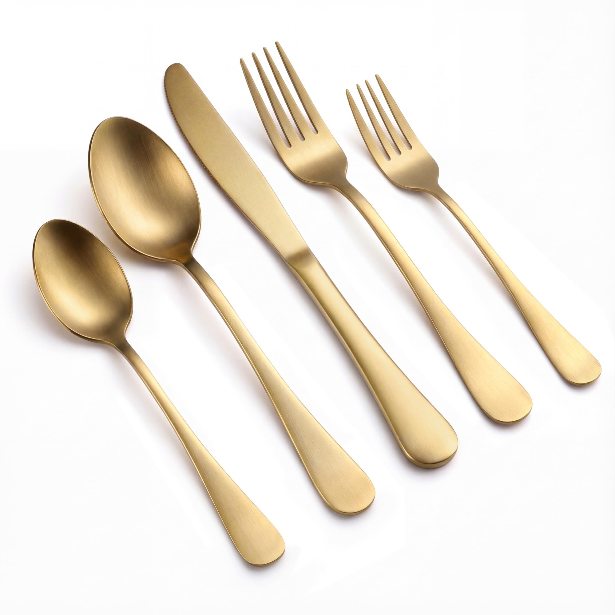 LIANYU Matte Gold Silverware Set for 8, 40 Piece Stainless Steel Flatware — Amazon image 9