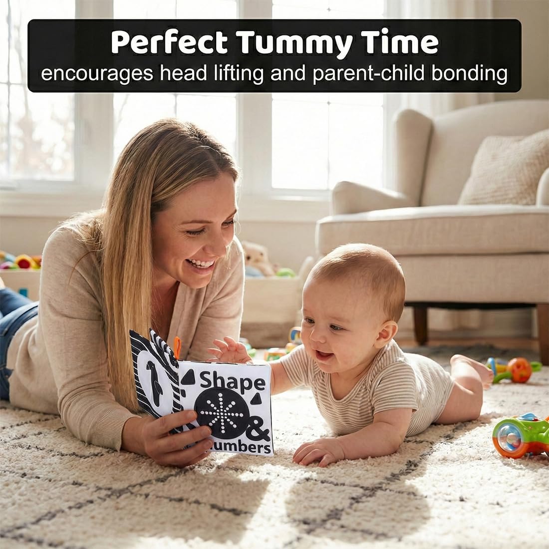 Livre d'Éveil Noir et Blanc Bébé 0-12 Mois, Livre noir et blanc bébé, Image noir et blanc bébé,Livre Sensoriel Pliable à Haut Contraste, Jouet Montessori Cadeau de Naissance Unisexe
