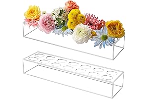 2 Pack Acrylic Rectangle Vase