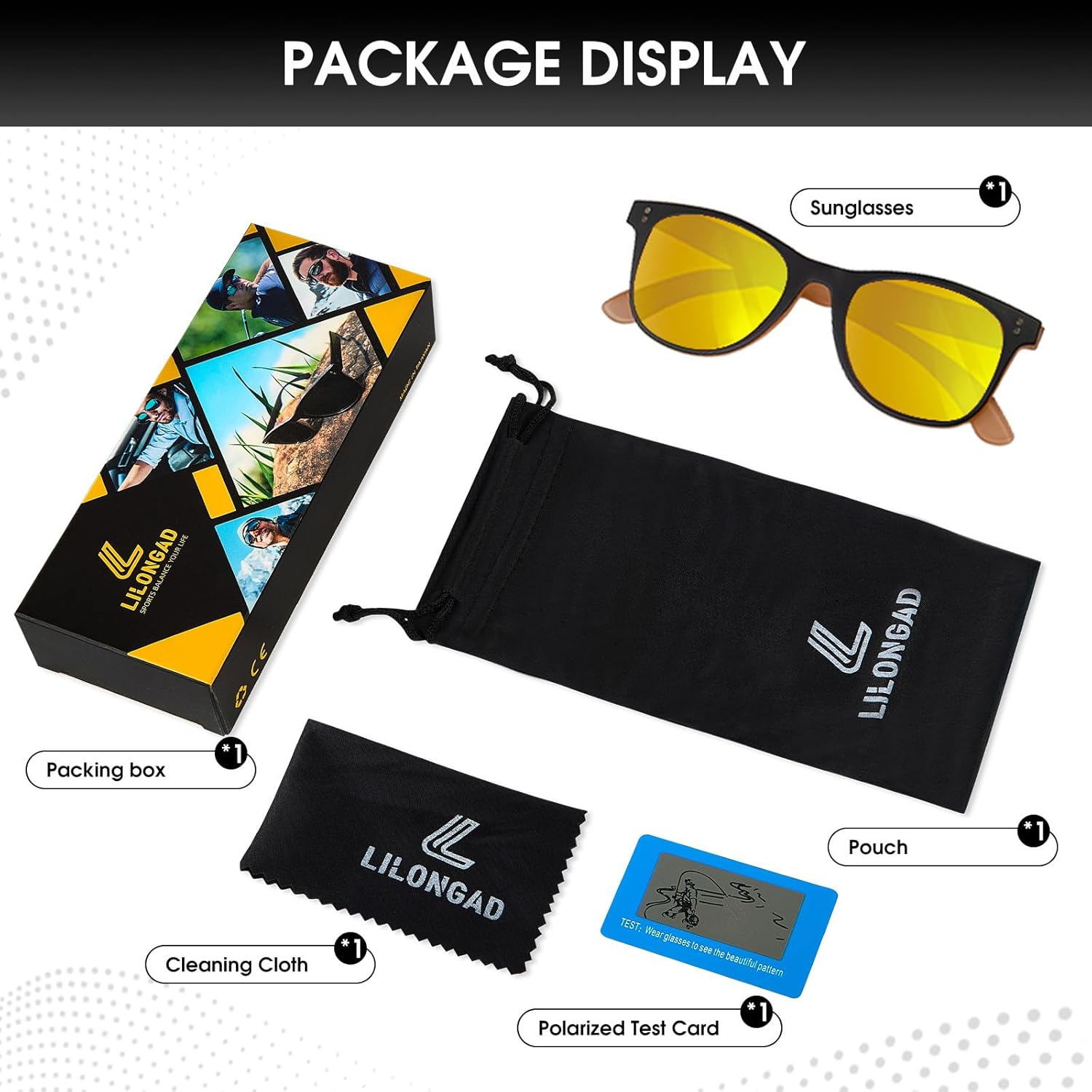 Polarized Sunglasses for Men Lightweight TR90 Frame, Scratch-Resistant Lenses, UV400 Protection Square Sun Glasses - Image 8