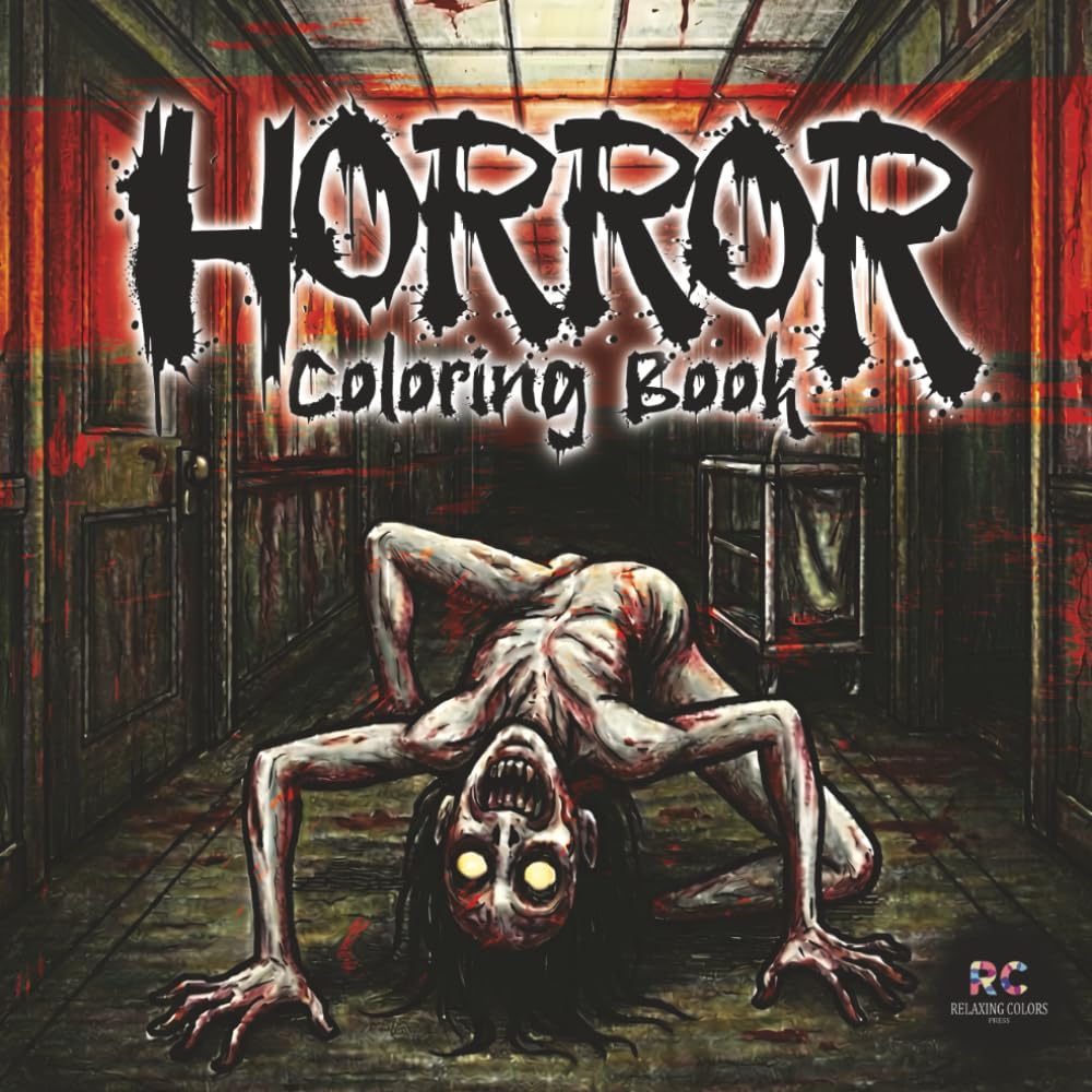 Horror Coloring Book: A Creepy Collection of Monsters and Spooky Characters Illustrated in Various Styles for Adults