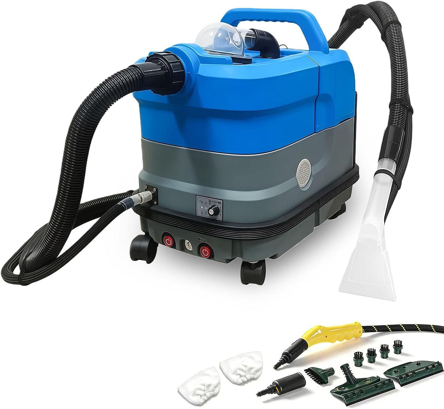 BANGBANGJI Portable Heated Carpet & Upholstery Extractor, with 7.5L Clean & 12L Removable Dirty Water Tanks, 15s Heat-Up, Deep Clean for Carpet, Couch, Car Seats, Stairs