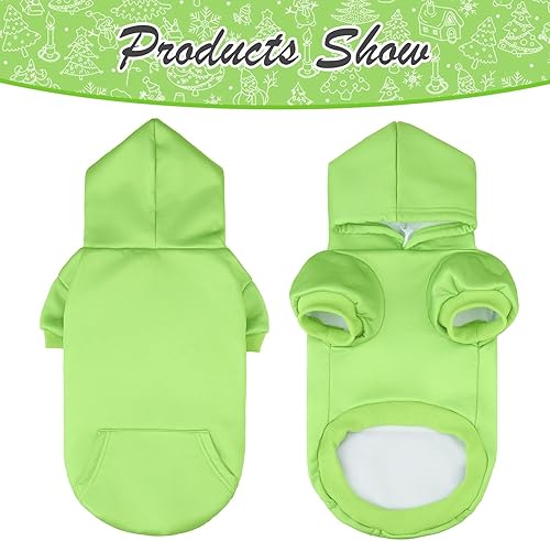 Miniatura 2 de KOOLTAIL Sudadera básica con capucha para perro, suave y cálido, con agujero para la correa y bolsillo, abrigo de invierno para perro, ropa de clima