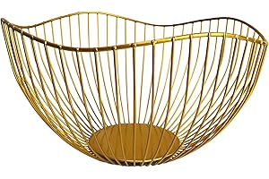 Gold Wire Baskets for Organizing Kitchen and Pantry