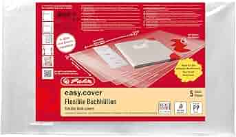 Herlitz Easy Cover - Copertine Regolabili Per Libri Scolastici, 5 Pezzi, Fino A 335x540 Mm - Foto 3