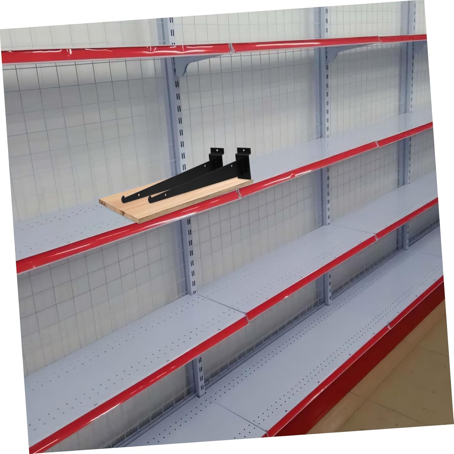 6pcs Heavy Duty Shelf Brackets Metal Iron Holders for Home and Garage Display Versatile Wall Accessories for Supermarkets and Retail Spaces