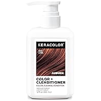 Vista 16 de Keracolor Color + Clenditioner 3-in-1 Color-Depositing Conditioner, Gently Cleanses & Conditions, Semi-Permanent Hair Color, 23 Shades, 12 Fl Oz