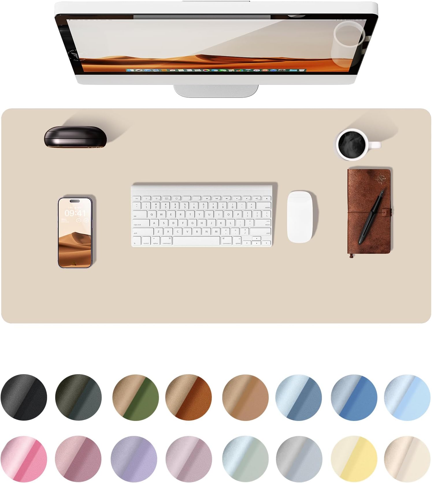 Gallaway Leather Mat, Office Desk Pad, Large 36" x 17