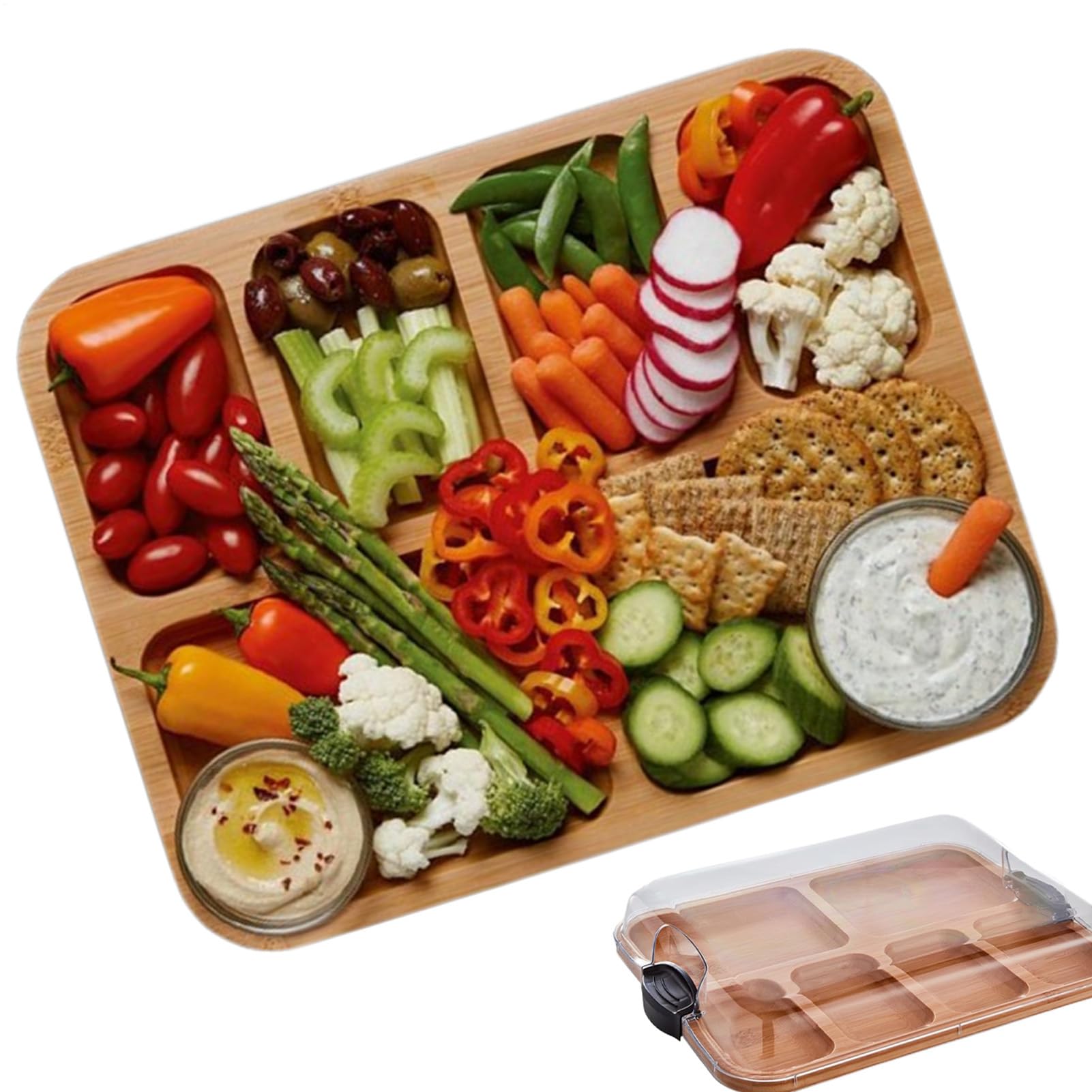 Tabla de charcutería cubierta de madera, bandeja de embutidos elegante 15x11 pulgadas, sartén versátil para queso
