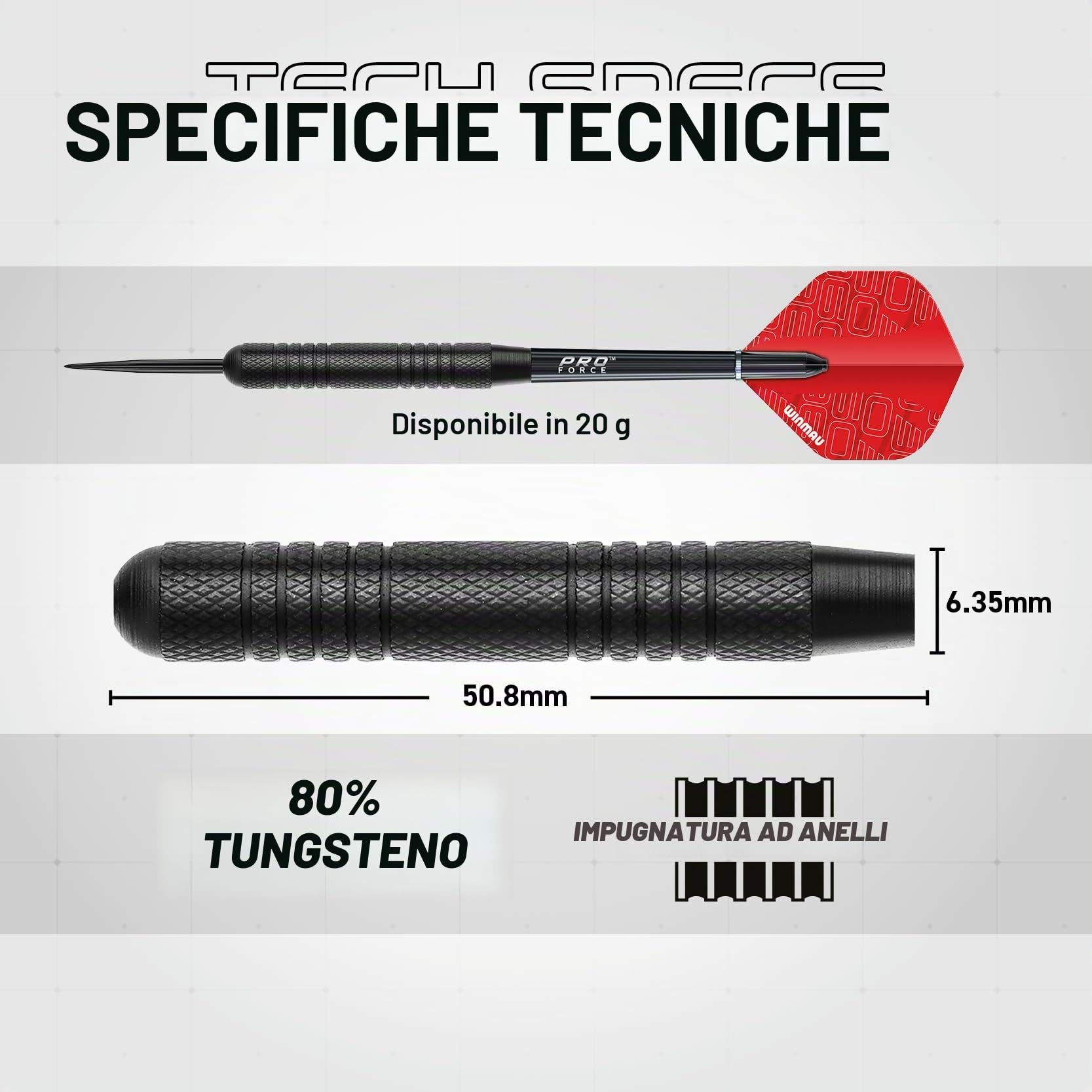 WINMAU Blade 360 Triple Core Carbon Dartboard Set – Include il Dartboard Blade 360 con 2 set di freccette da 19g con punta in acciaio (1 set nero e 1 set rosso), scheda di finish e altro