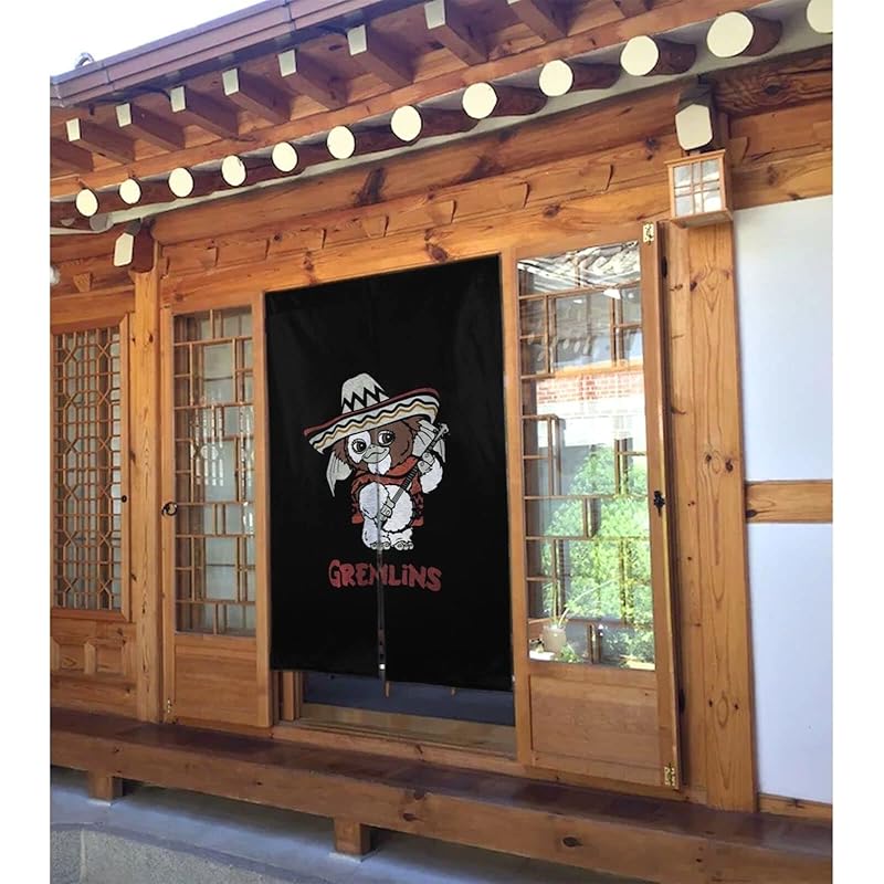 インテリア 大人気商品 のれん 和風 ドアカーテン グレムリン 玄関カーテン 遮熱カーテン 間仕切りカーテン 遮光ドア 窓 暖簾 カフェカーテン 遮熱 目隠し 室内 インテリア 廊下 四季兼用 飲食店 出入り口 キッチン 洋室 和室 居酒屋 料理屋 新築祝い 86 143cm 風水 置物