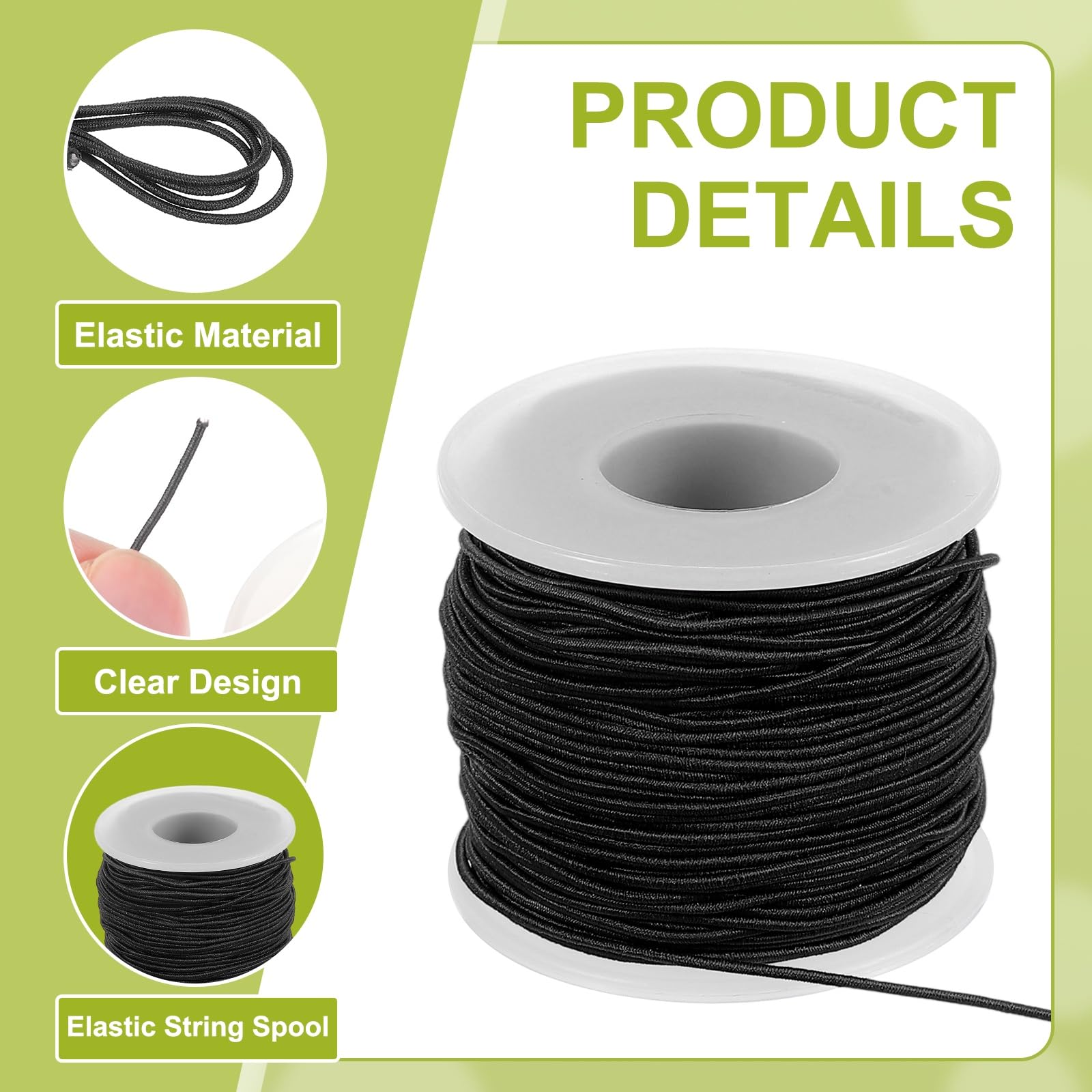 PATIKIL Elastic String for Bracelet 164 Ft/50 Meter Length 1 mm Dia - Image 3