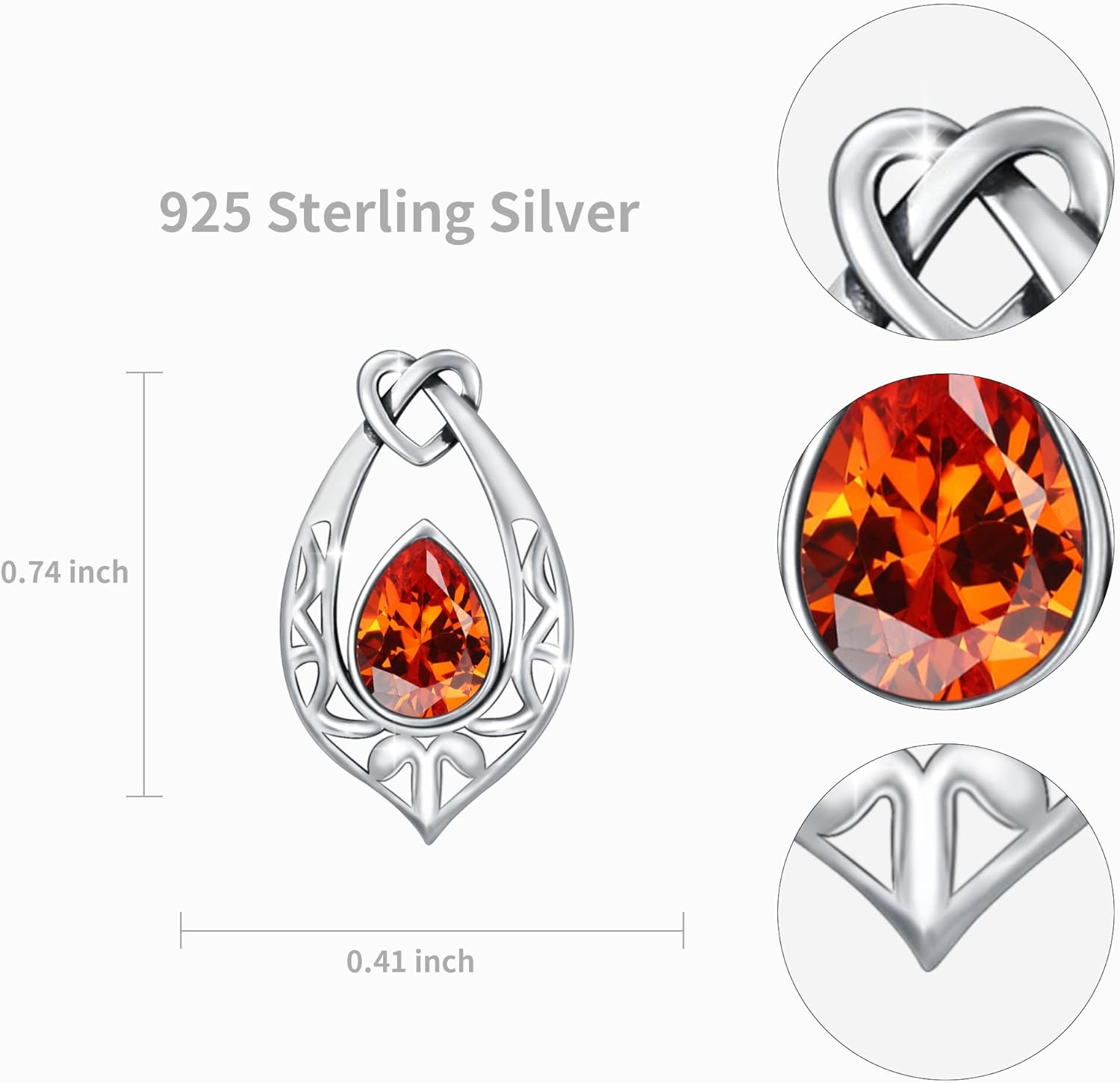 Filigree/Star Moon Sun/Birthstone Infinity/Turquoise/Moonstone/Moon Phase/Evil Eye Earrings for Women Irish Jewelry 925 Sterling Silver Dangle Earrings Earrings Gifts for Women Wife - Image 6