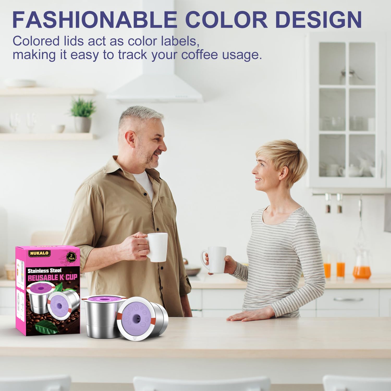Tazas K reutilizables recargables para Keurig: cápsulas de café reutilizables K Cup para cafetera Keurig 1.0 y 2.0, filtros de café de acero inoxidable, fáciles de limpiar, sellos herméticos de tapa y