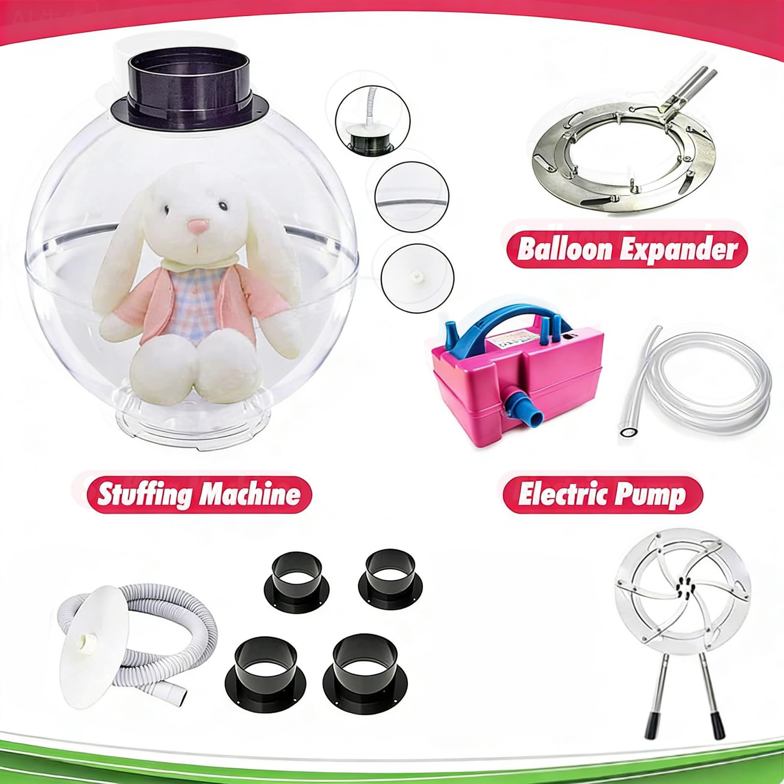 Macchina Per Riempire Palloncini Con Pompa Elettrica E Pinze Ad Espansione, Strumento Di Riempimento Rapido Per Palloncini Per Confezione Regalo, Bouquet Nuziale E Decorazione Per Feste