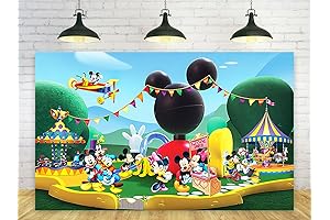 Mickey Mouse Clubhouse Birthday Backdrop - A Party Essential for Little Mouseketeers!