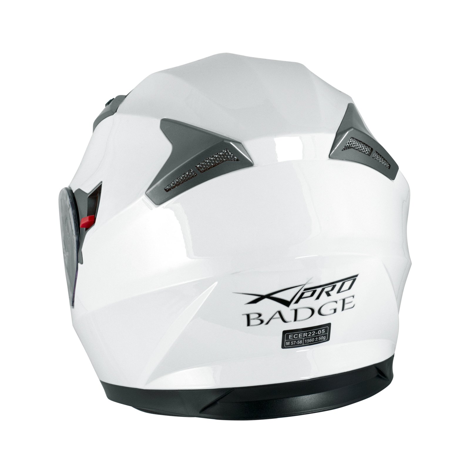 Casco Integral Moto Scooter Visera Gafas retráctiles Touring Blanco M