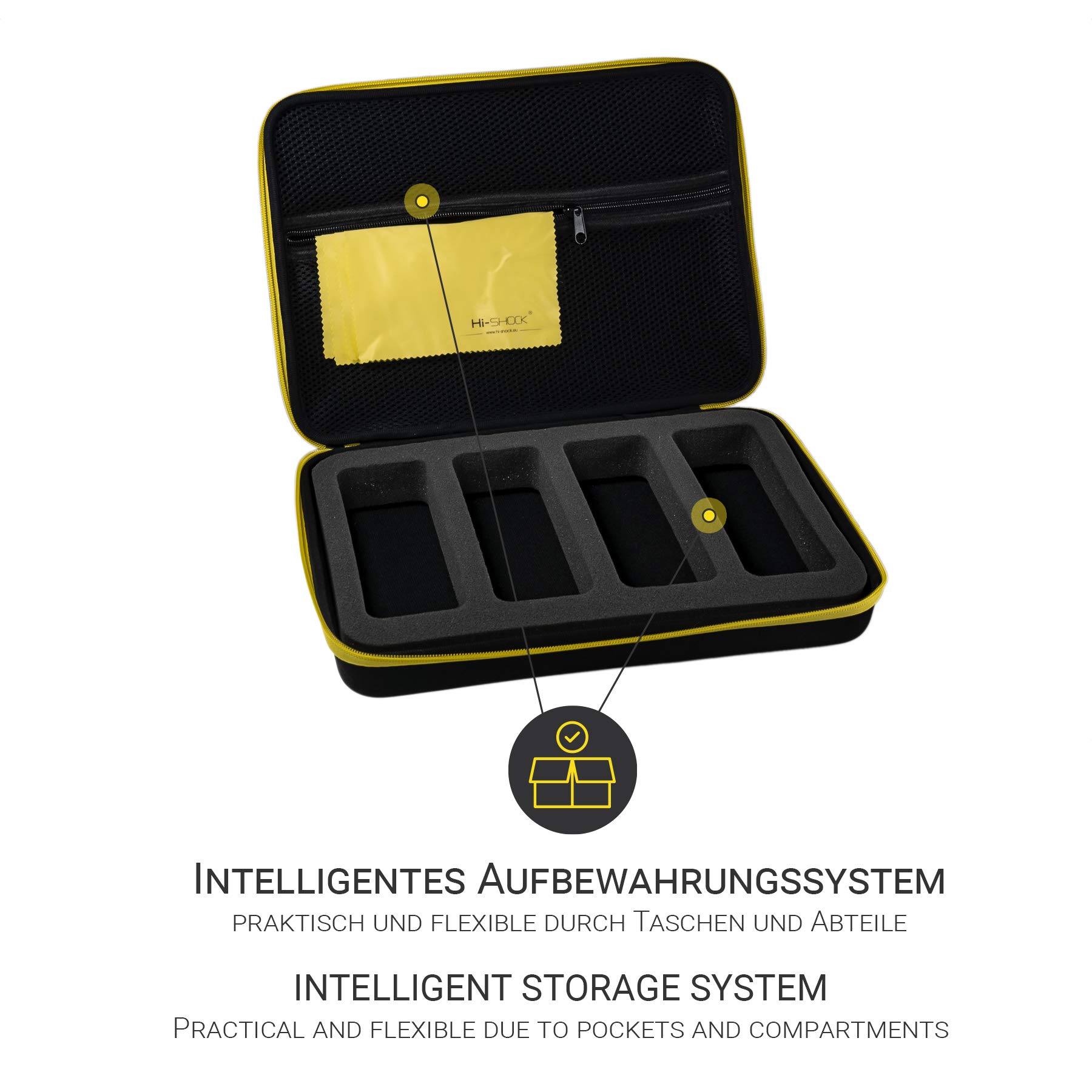 Custodia Per Occhiali Custodia Per Occhiali Da Lettura Con Scatola Rigida Per Occhiali Colth Per Copri Occhiali Materiale Infrangibile Leggero Facile Da Trasportare - Foto 3