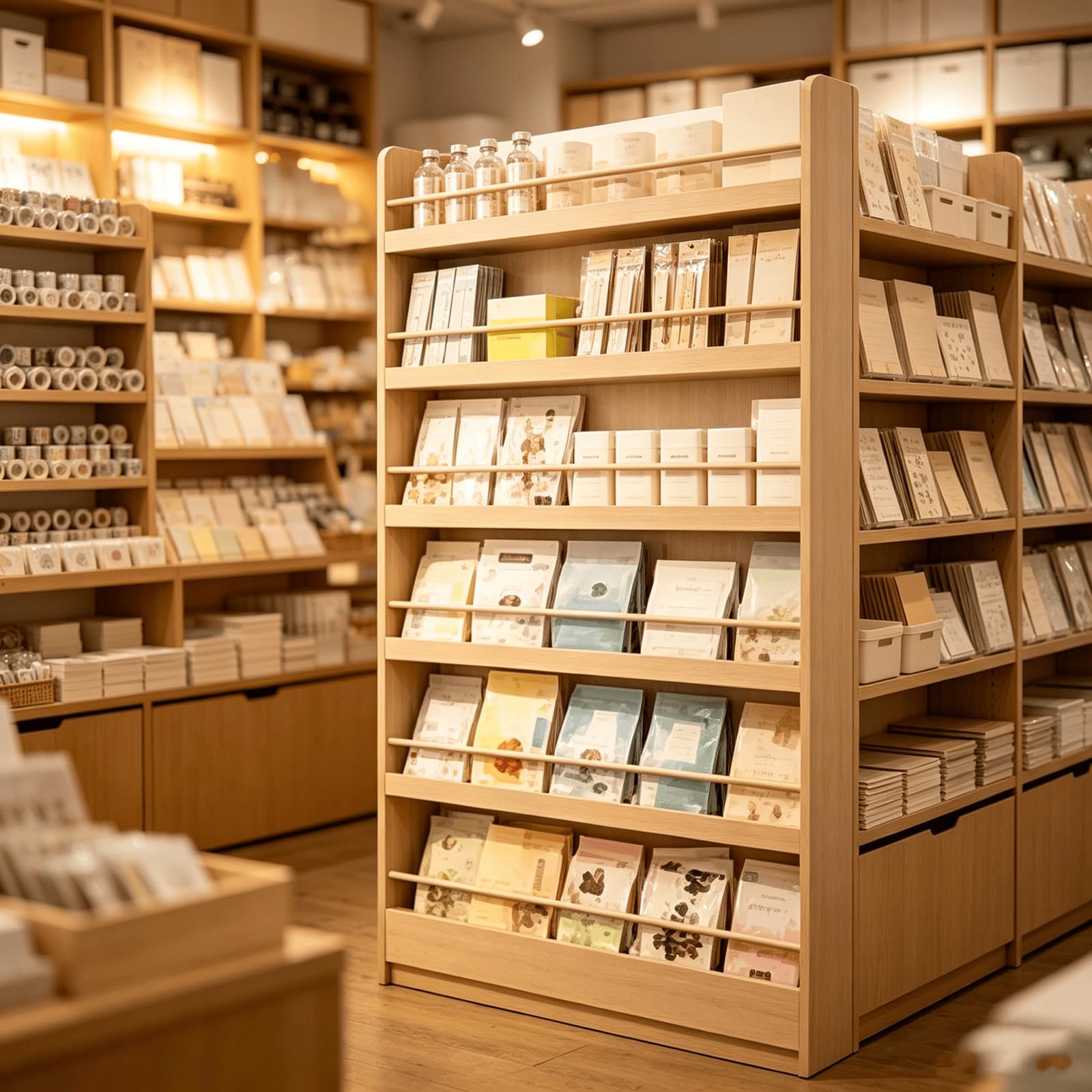 Estantería de Libros 6 Niveles de Madera, Estante Estrecho