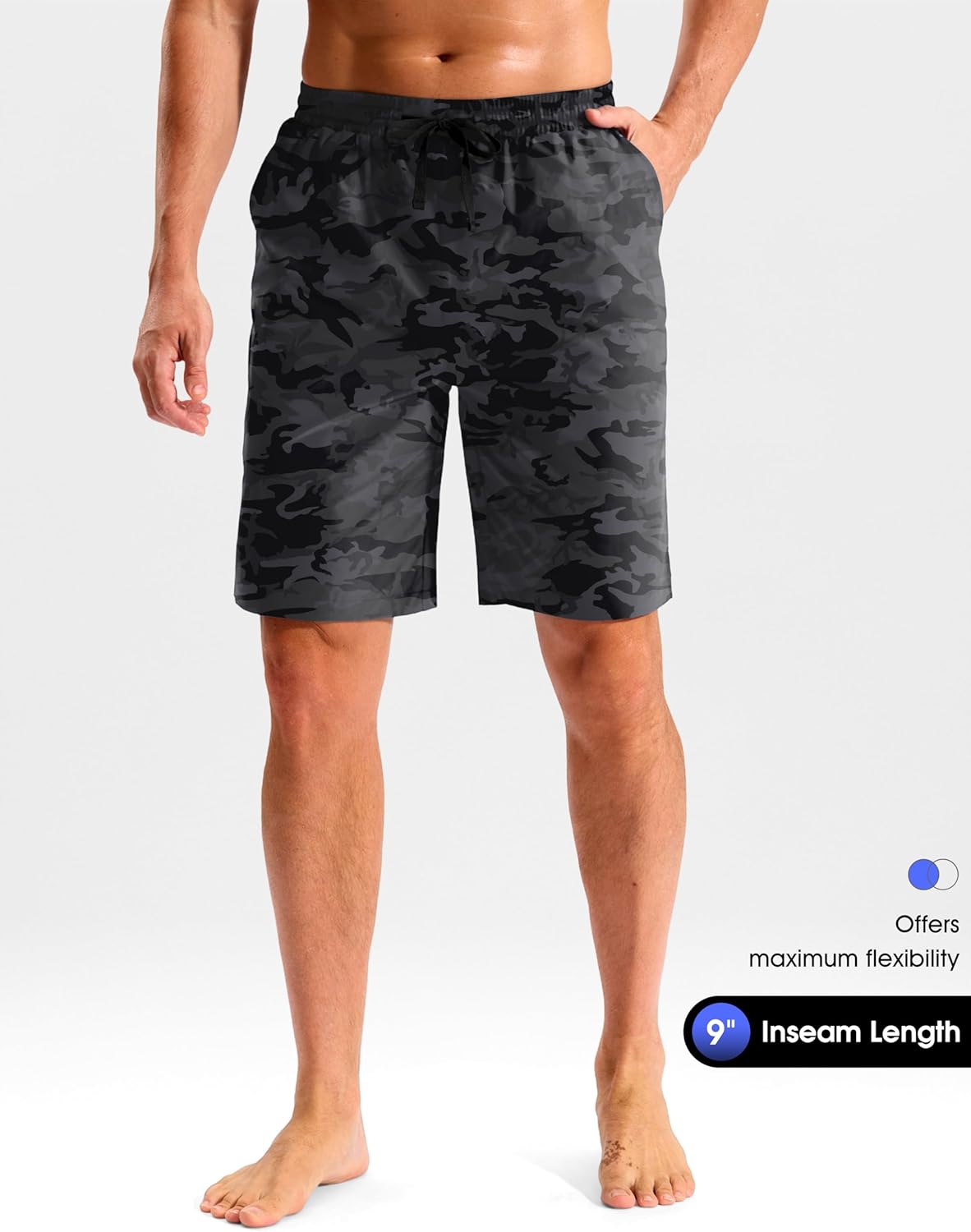 Pudolla Men's Swim Trunks 9"/11" Quick Dry Board Shorts Bathing Suits Beach Shorts for Men with Pockets - No Liner - Image 4