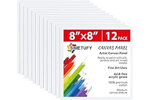 Ready to Paint 8x8 Inch Primed Painting Canvas Panels