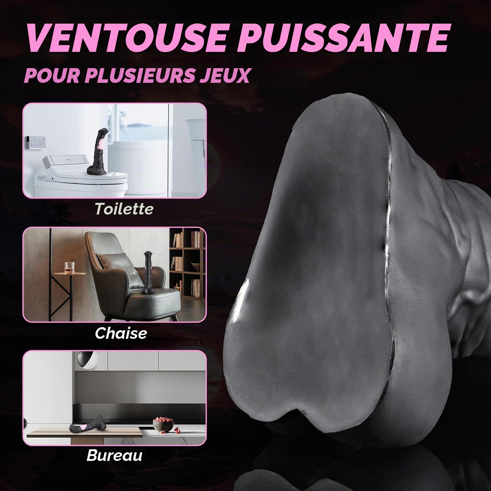 34 cm Nothosaur CONOLA Godemichets Femme Realiste avec Ventouse puissante, Silicone pour Stimulation du Point G Vaginal et Aanal,Gode anale Penis pour Homme,Sex Toys pour Couple,Souple, XL, BP