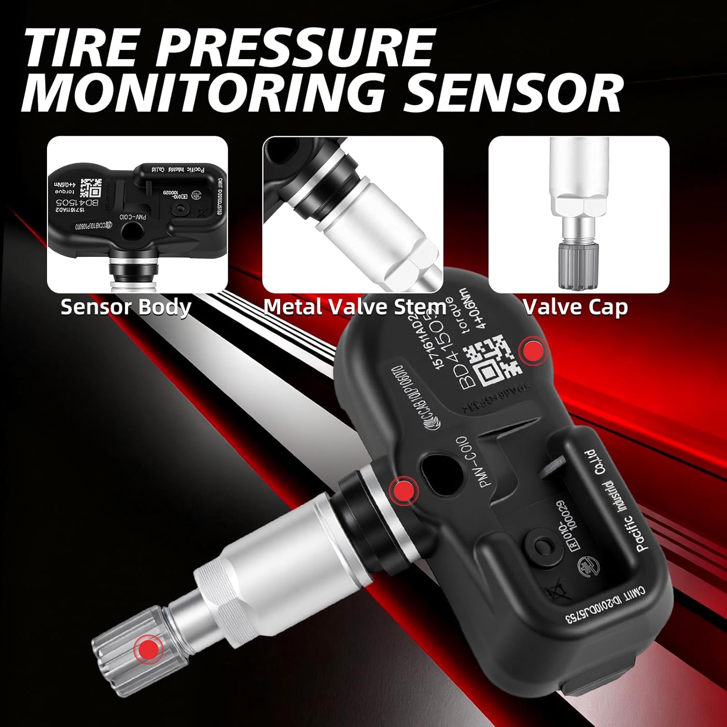 Pre-Programmed Tire Pressure Monitoring Sensor 315MHz TPMS Sensor Compatible with Toyota 2012-2019 Camry 2014-2019 Highlander, for Lexus Scion Subaru 4PCS Replace 4260706020 PMV-C010