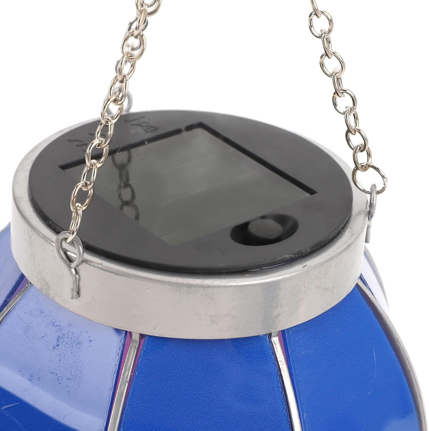 Large Hot Air Balloon Solar Lantern – Auto On Off Iron Hanging Light for Garden, Courtyard & Camping – Warm White Decorative Lamp with Dusk to Dawn Sensor – Patio (L)