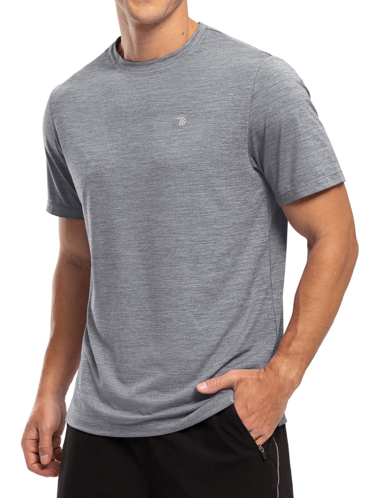 Rdruko Sport Tshirts Herren Funktionsshirt Sportshirt Kurzarm UV Shirt Atmungsaktiv Laufshirt Sonnenschutz Trainingsshirt Männer für Gym Fitness