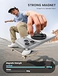 Lamicall Magnetic Phone Ring Holder - [Soft Silicone Loop] Vertical-Friendly Magnetic Phone Stand, Magnet Finger Ring Stand, Cellphone Grip Holder for iPhone17/16/15/14/13, Pro, Pro Max, Air, Black