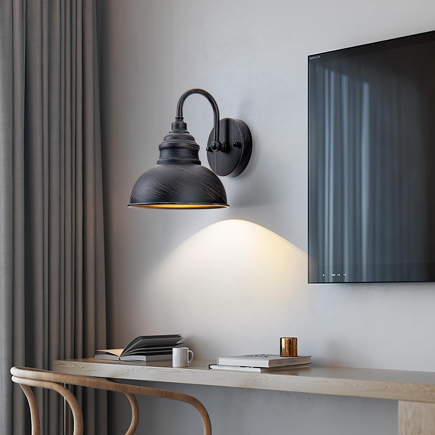 Battery Operated Wall Sconce Set of 2, Wireless Wall Lights with 10000mAh Dimmable Bulbs and Remote, 10 Colors Rechargeable Wall Lamps for Bedroom Living Room Hallway Decor