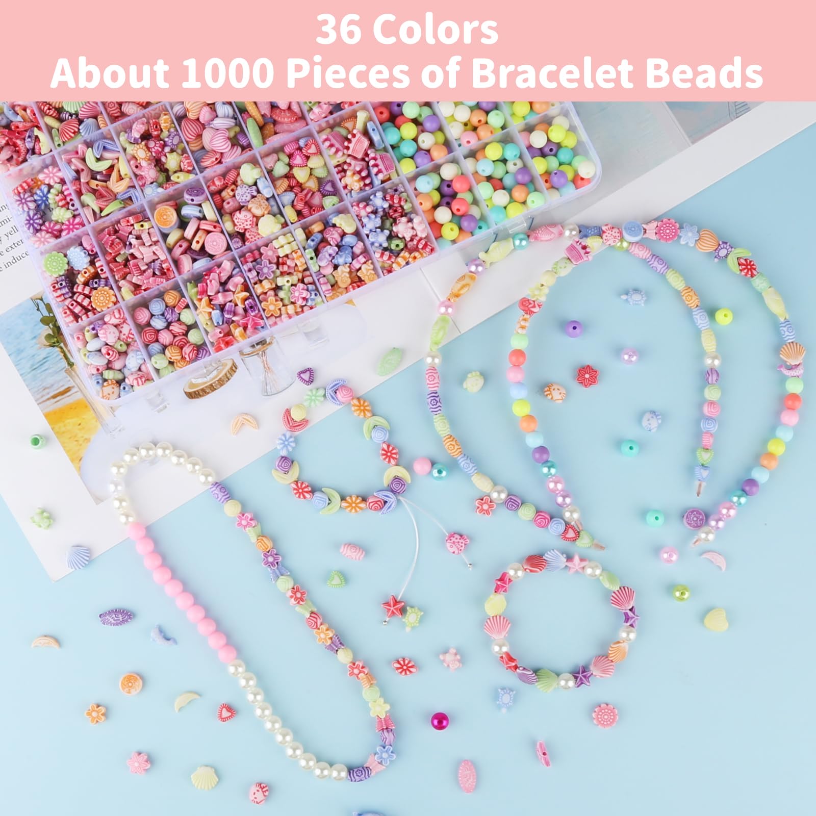Perles pour Bracelet, 13135 Pièce Kit Fabrication Bijoux, Kit De Bracelet d'Amitié avec Petites Perle Lettre Colorées, Kit De Breloques, Cordes Élastiques, Cadeau Artisanal pour Enfant Filles Perles pour Bracelet, 13135 Pièce Kit Fabrication Bijoux, Kit De Bracelet d'Amitié avec Petites Perle Lettre Colorées, Kit De Breloques, Cordes Élastiques, Cadeau Artisanal pour Enfant Filles