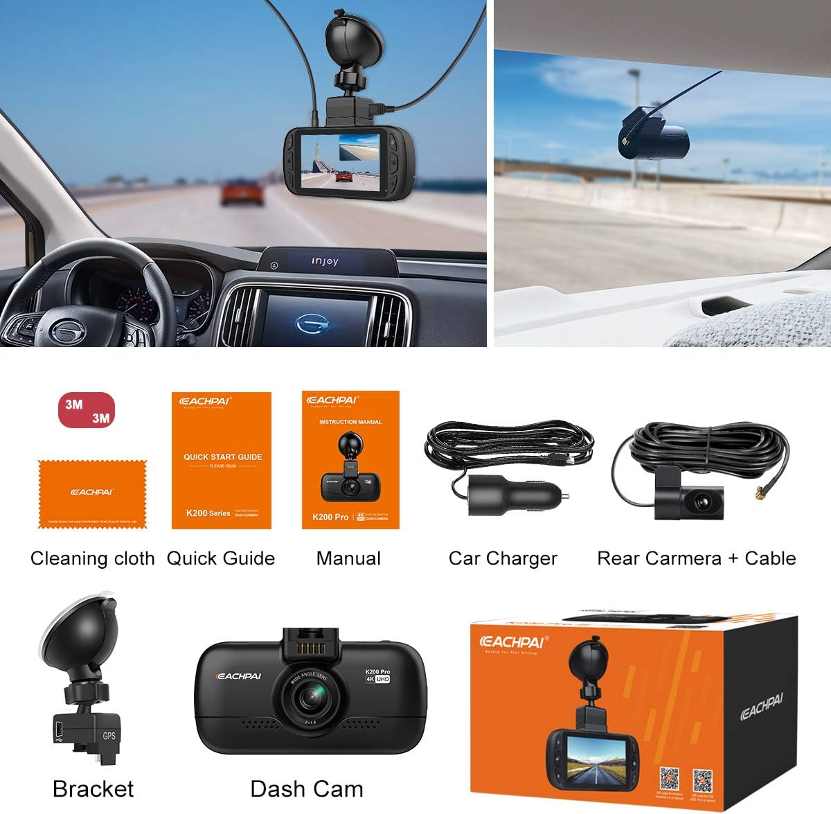Exсluѕіvе Dіѕсоunt 90% Prісе Dual Dash Cam 4K Dash Cam (2880x2160P SingleFront) Dual 1920x1080P Front and Rear Camera WiFi GPS 3.0’’ LCD 170° Wide Angle Sony Sensor SuperCapacitor Motion Detection Time Lapse Eachpai K200 Pro Flаѕh Dеаlѕ - 60% оƒƒ Dual Dash Cam 4K Dash Cam (2880x2160P SingleFront) Dual 1920x1080P Front and Rear Camera WiFi GPS 3.0’’ LCD 170° Wide Angle Sony Sensor SuperCapacitor Motion Detection Time Lapse Eachpai K200 Pro