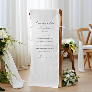 Wedding Reserved Seat Sign Seat Decoration,15x50Inches Linen Material Wedding Memorial Plaque with Love from Loved Ones in Heaven (HV)