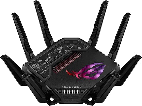 ASUS ROG Rapture GT-BE98 PRO Primer router de juegos WiFi 7 de cuatro bandas soporta 320 MHz, puerto dual 10G, aceleración de juego de triple nivel,