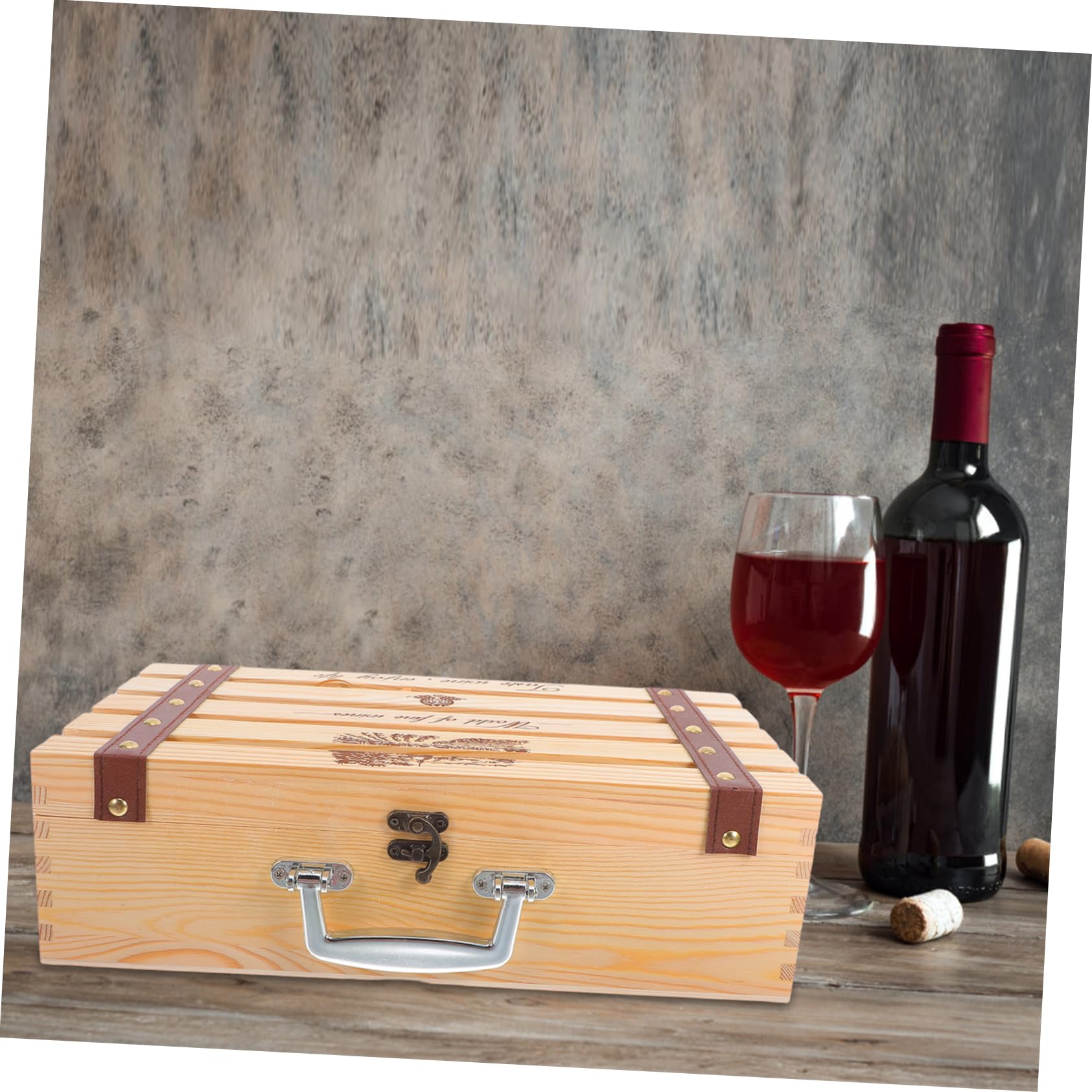 Scatola Portabottiglie per Vino con Maniglia Confezione Decorativa per Bottiglie Imballaggio per Regali e Speciali