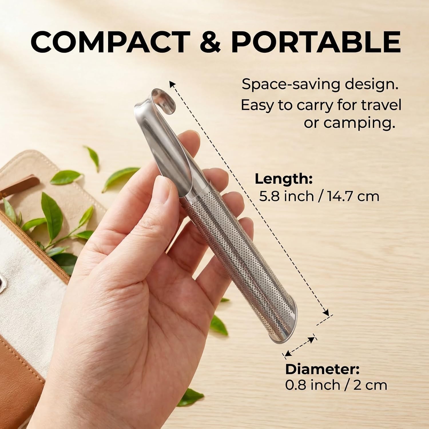 3PCS Tea Infusers For Loose Leaf Tea, Stainless Steel Tea Strainer, Filter Mesh with Long-handle Tea Steeper for Herbs, Seasonings, Spices,Office, Home & Travel, Tea Diffusers Gifts for Mother Father