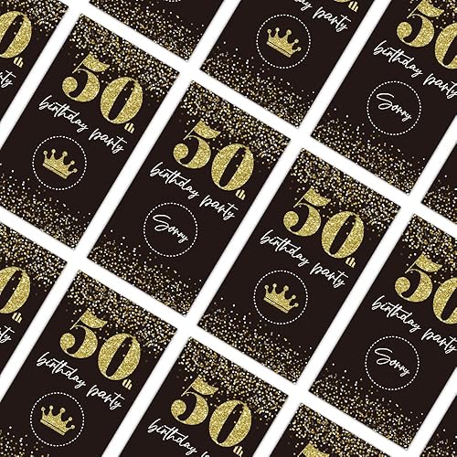 Miniatura 4 de REWIDPARTY Tarjetas de juego de rascar para fiesta de cumpleaños número 50 (32 piezas) de alegría a 50 años, suministros de fiesta de feliz