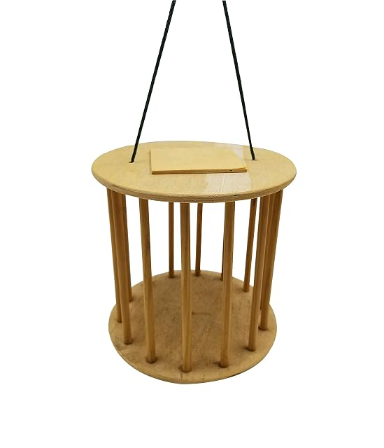 Dehner Accesorios para Animales pequeños para heno Natural, diámetro 23 cm, Altura 23 cm, Madera Natural