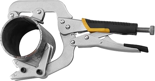 Miniatura 3 de Xiao & Dao Pro Abrazadera de bloqueo de pepe, 10 pulgadas Esta abrazadera con almohadillas giratorias en forma de V para sujetar tuberías y tubos