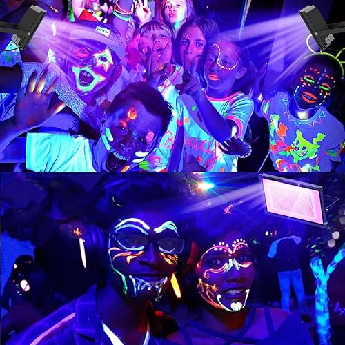 Miniatura 2 de Luces negras de Tansir de 300 W LED con enchufe (cable de 6 pies) para fiesta de Halloween, iluminación de escenario, acuario, pintura corporal,