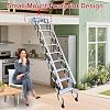 Wall Mounted Attic Stairs, Folding Loft Ladder Stairs, Telescopic Ladder With 2 Handrails, 660LBS/300KG Capacity, Attic Stairs for Indoor, Outdoor, Storehouse, Basement, Garage (2.94-3.04m/9.6-9.9ft)