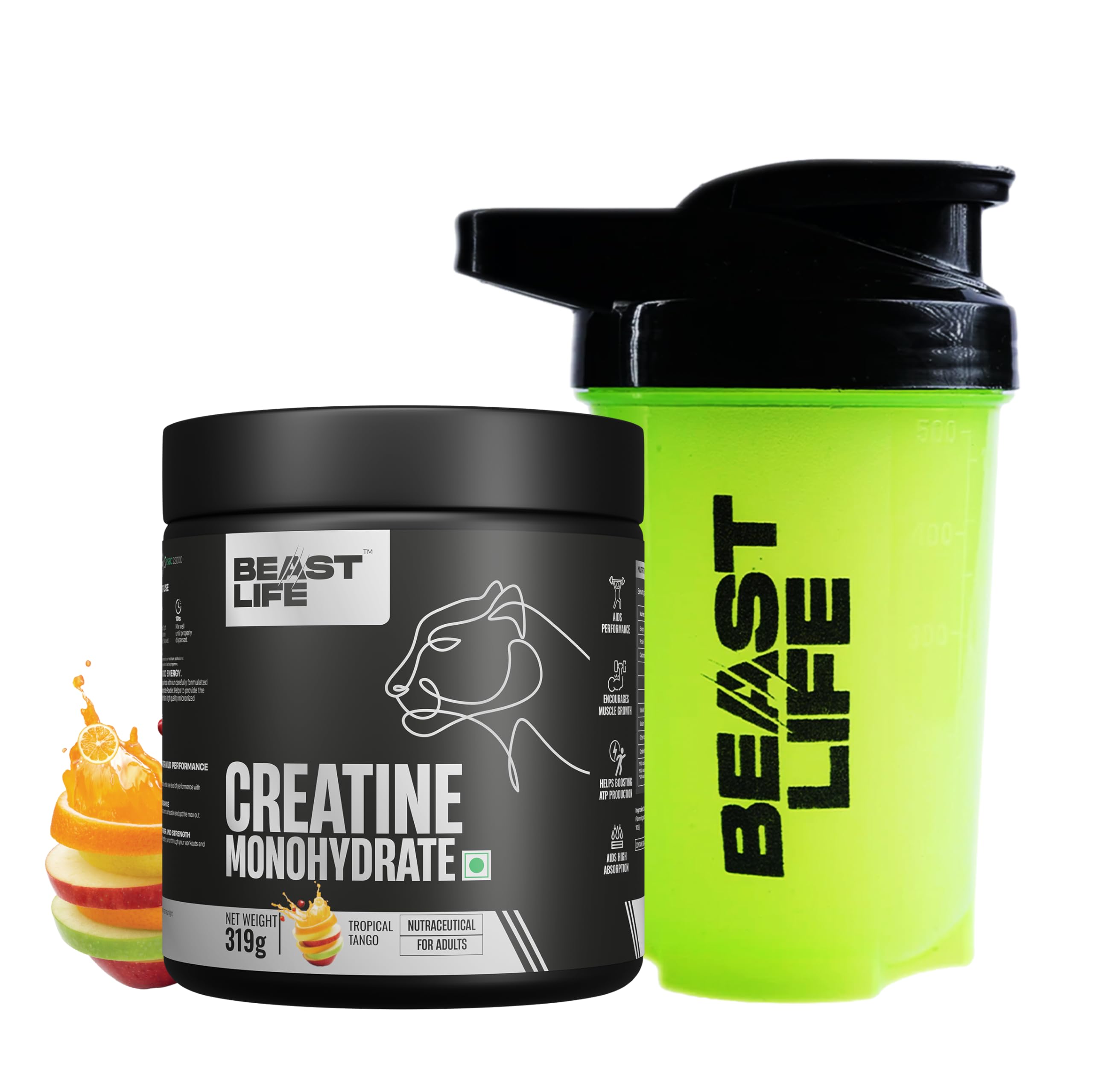 BeastLife Micronised Creatine Monohydrate with Free Shaker | 100g | 33 Servings | Unflavoured | NABL Lab Tested | Rapid Absorption for Muscle Strength & Athletic Performance | Super Micronised Creatine Powder — Amazon image 18