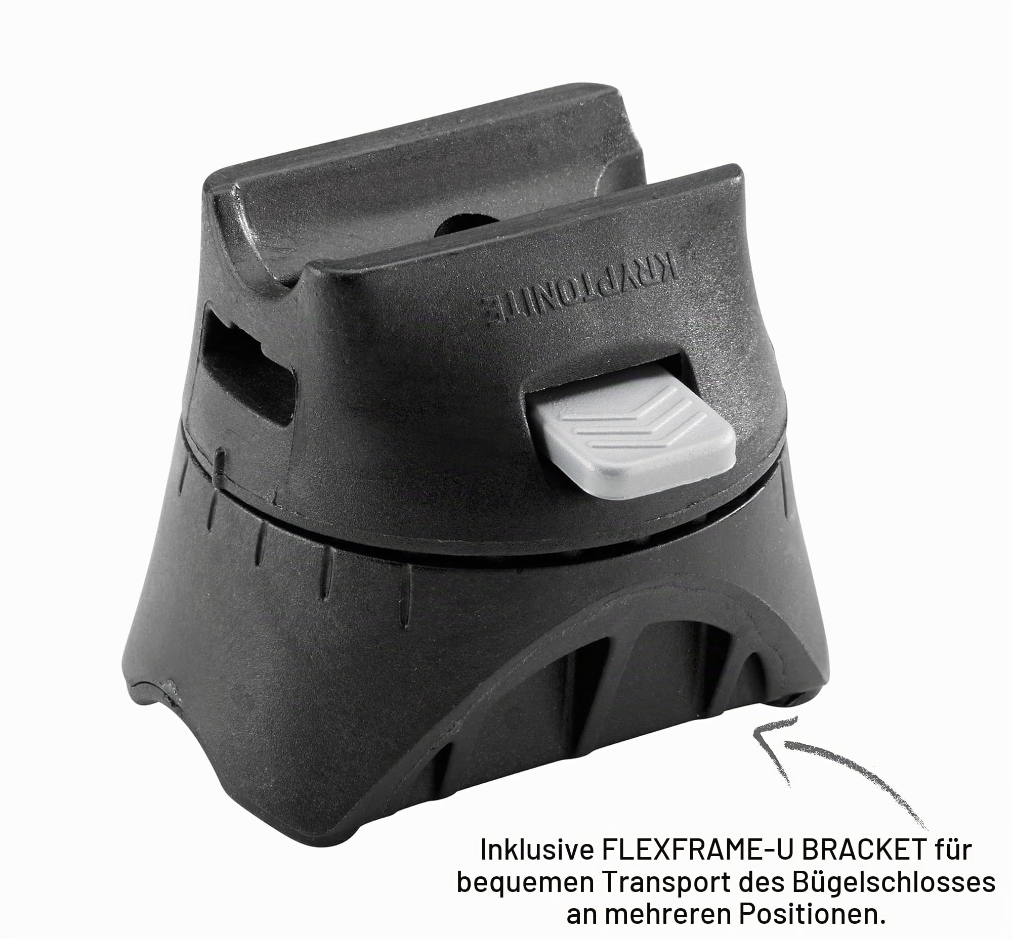 Kryptonite Kryptolock LS Bügelschloss aus gehärtetem Stahl mit Flexframe-Halterung, extra langer Bügel, Sicherheitslevel 6/10, für Fahrräder und Scooter, 1,47 kg, 10,2 x 29,2 cm
