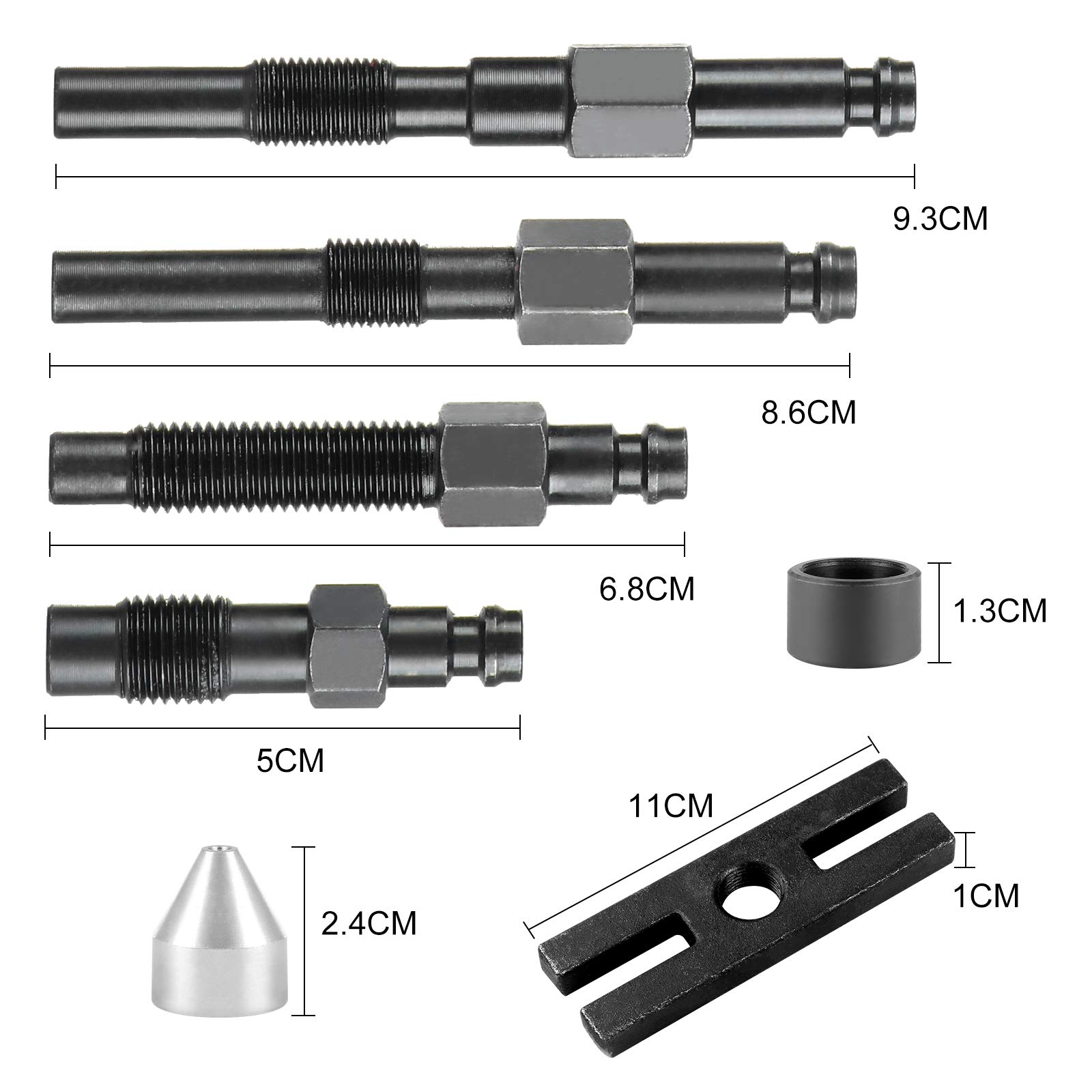 tester compressione motore TDI CDI test diagnostico manometro kit, dispositivo di misurazione 0-1000PSI kit test pressione cilindro motore, per trattori con motori diesel auto