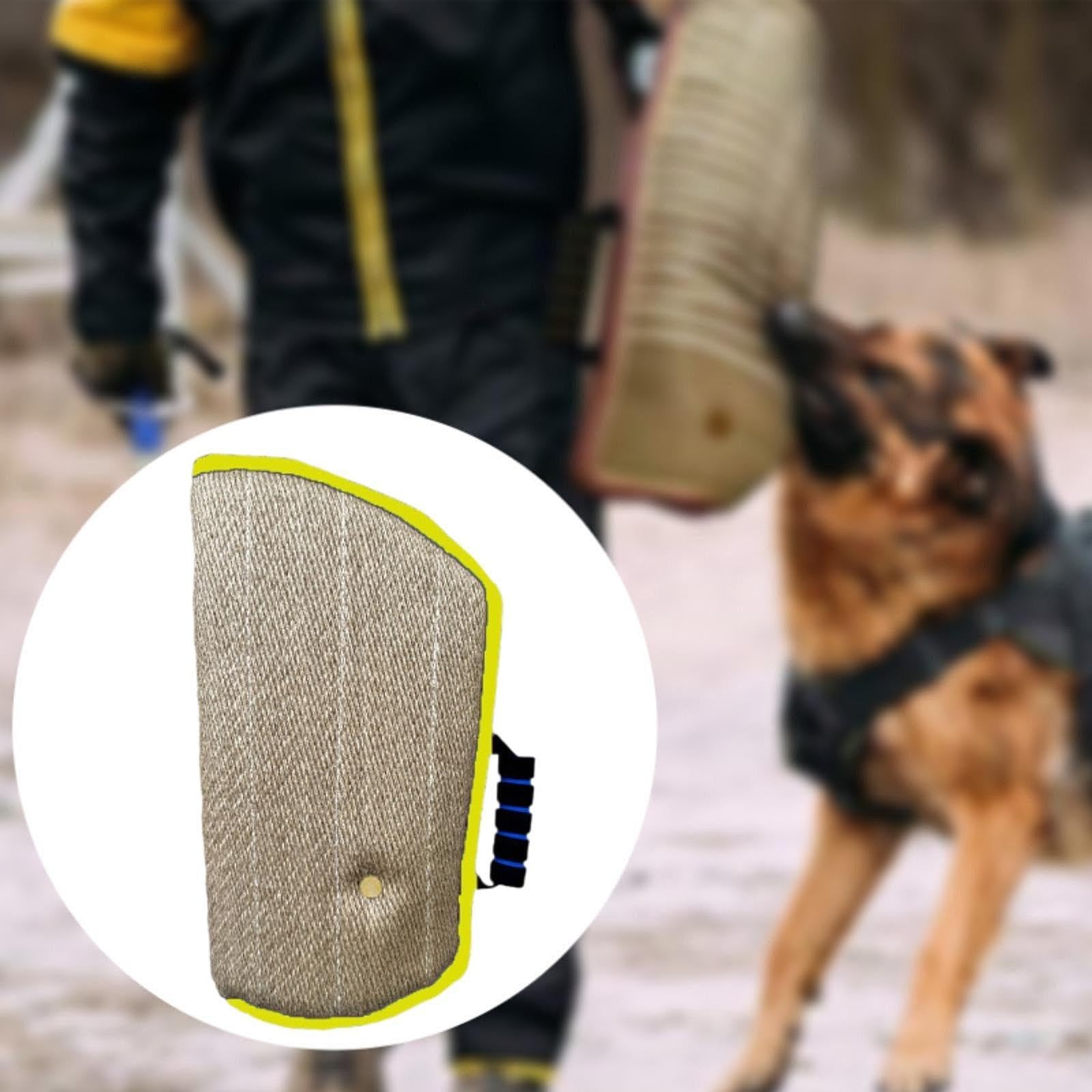 Manica per morso per Cani, Protezione del morso, Manica del Braccio di addestramento per Cani interattivo, Attrezzatura per l'addestramento per Cani, Bordo Giallo