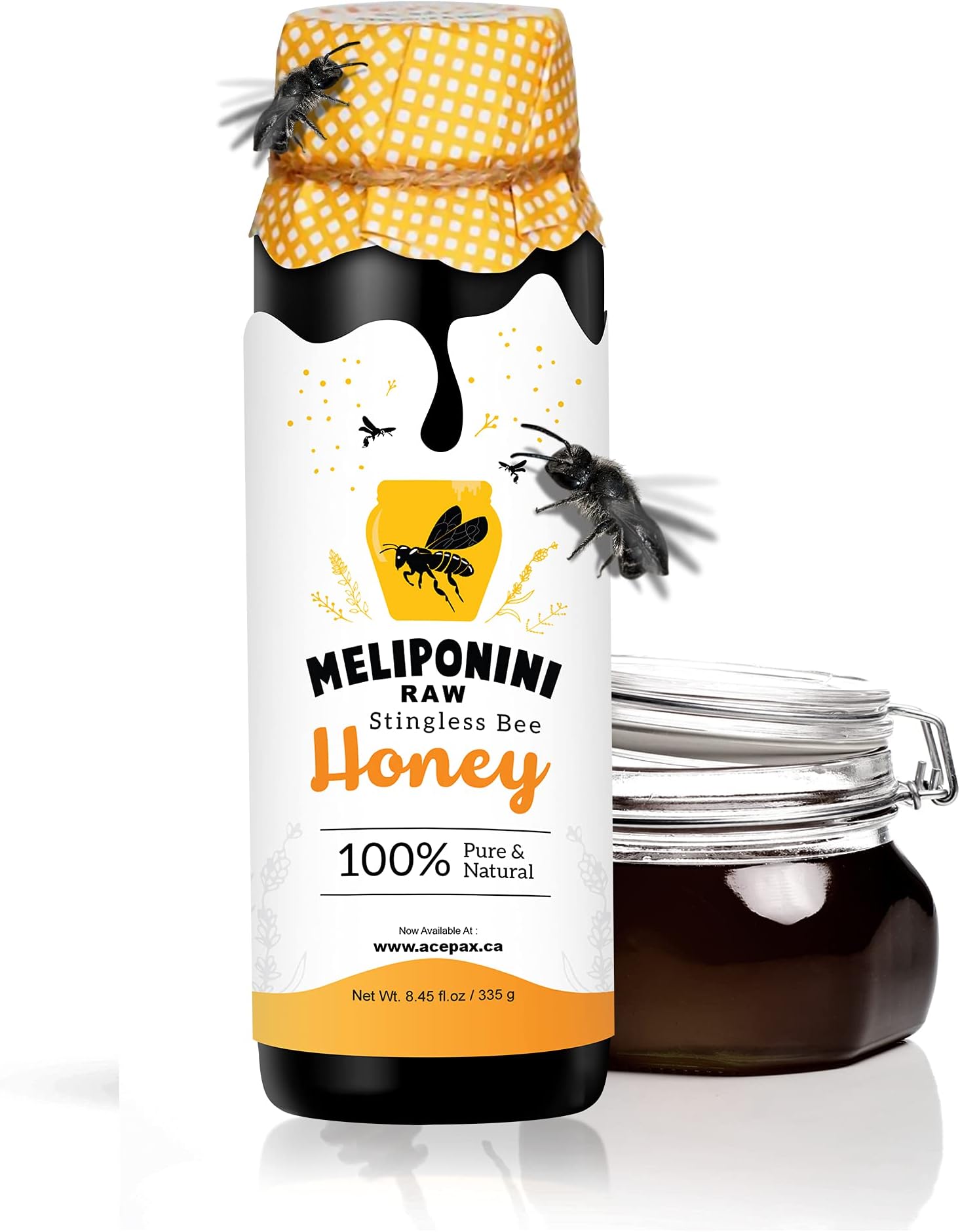 Meliponini - Stingless Bee Honey, Antioxidant-Rich & Raw, A Powerful Alternative to Manuka, Tasty, Pure, Sweet and Sour with Many Health Benefits, 335 g